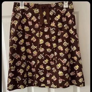 Anthropologie Odille Hat Box Corduroy Skirt size 2.